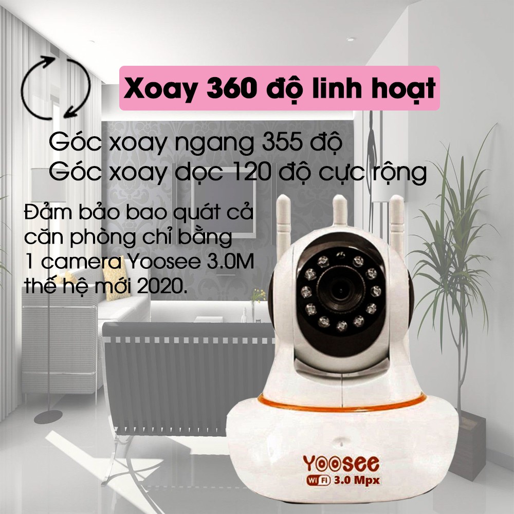 Camera Yoosee 3.0 Mpx 1296 Pixel Chính Hãng - Thẻ Nhớ Yoosee Chính Hãng - Bảo Hành 24 Tháng | BigBuy360 - bigbuy360.vn