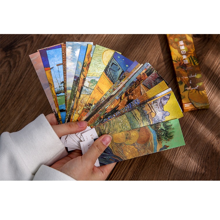 (Hàng Có Sẵn) Bộ 30 Bookmark Tranh Nghệ Thuật Van Gogh, Monet Đánh Dấu Trang Vở Sách Trang Trí Sổ Bullet Journal BuJo