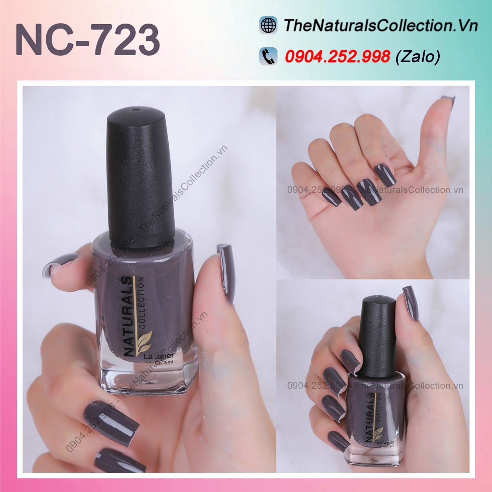 Sơn Móng Tay Hữu Cơ Màu Xám Lông Chuột 723 - Đen - Hàng Mỹ Chính Hãng - The Naturals Collection