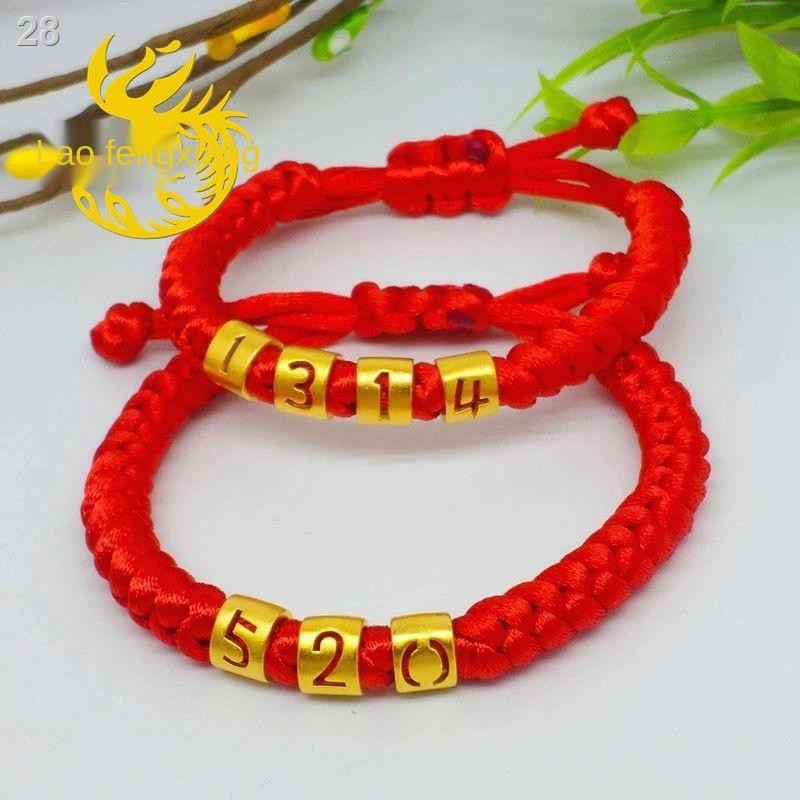 Một trăm năm Fengxiang 999 Vòng tay cặp đôi 520 đan dây đỏ 1314 cho bạn bè nam và nữ Quà tặng ngày lễ tình nhân