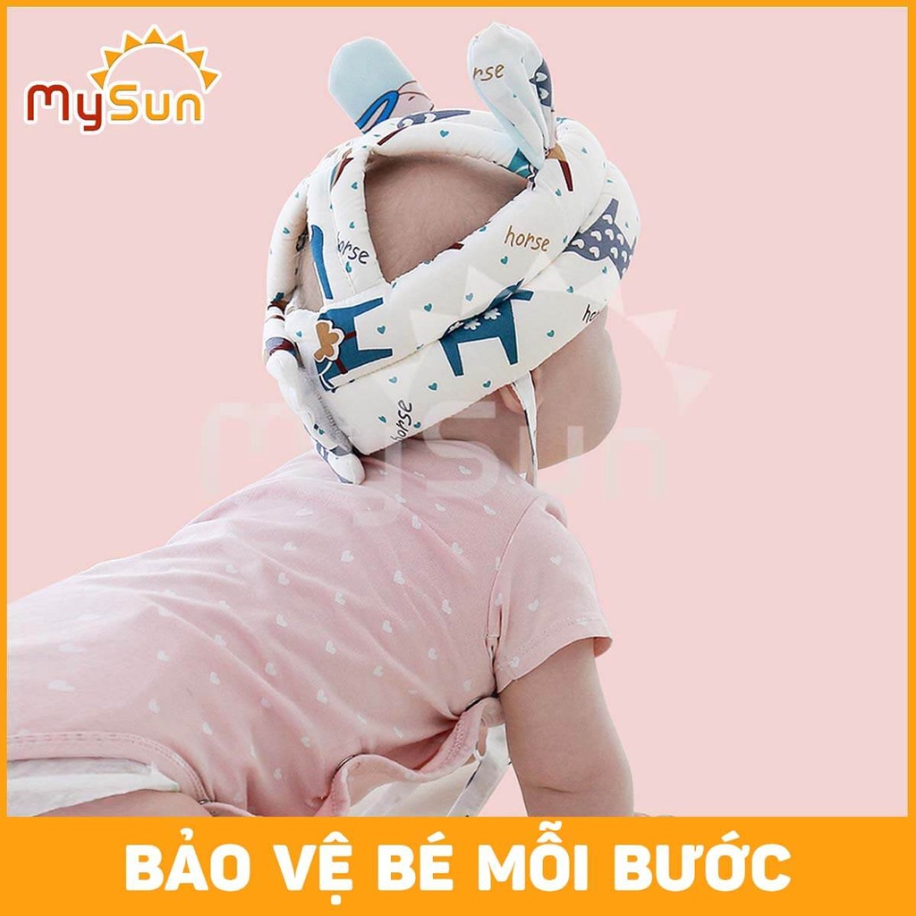 Mũ nón bảo vệ đầu trẻ em bảo hiểm chống va đập cho bé tập bò, đi MySun