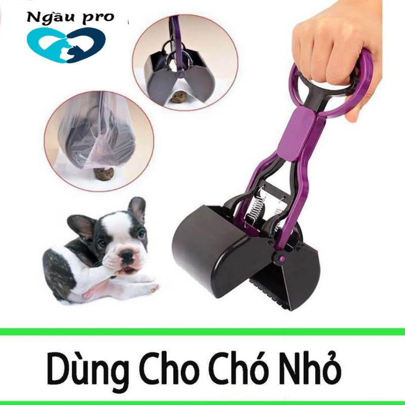 Dụng cụ Xẻng gắp hốt phân chó mèo cán dài - Kẹp gắp dọn vệ sinh có tay cầm dài cao cấp loại 1 Ngaupet