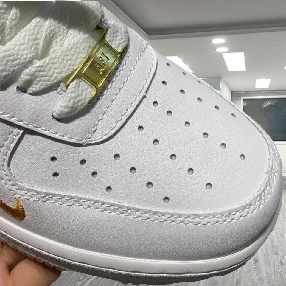 Giày thể thao AF1 vệt xám logo vàng full bill box 1.1 - Yabi_boutique