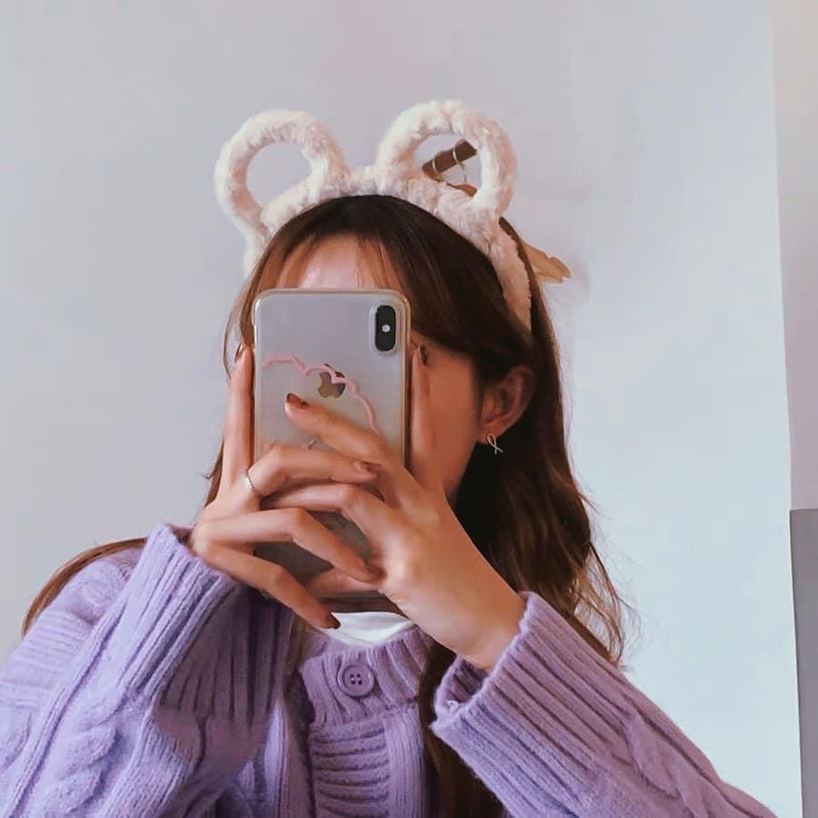 Haimeikang Phụ kiện tóc thời trang dành cho nữ dễ thương Băng đô tai gấu sang trọng