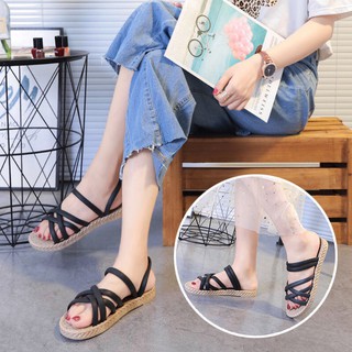 Sandal Cao Su 6 Quai Giày Dép Thể Thao Nữ Thời Trang Đế Cao Su Đi Làm Đi Chơi Trong Nhà Êm Chân