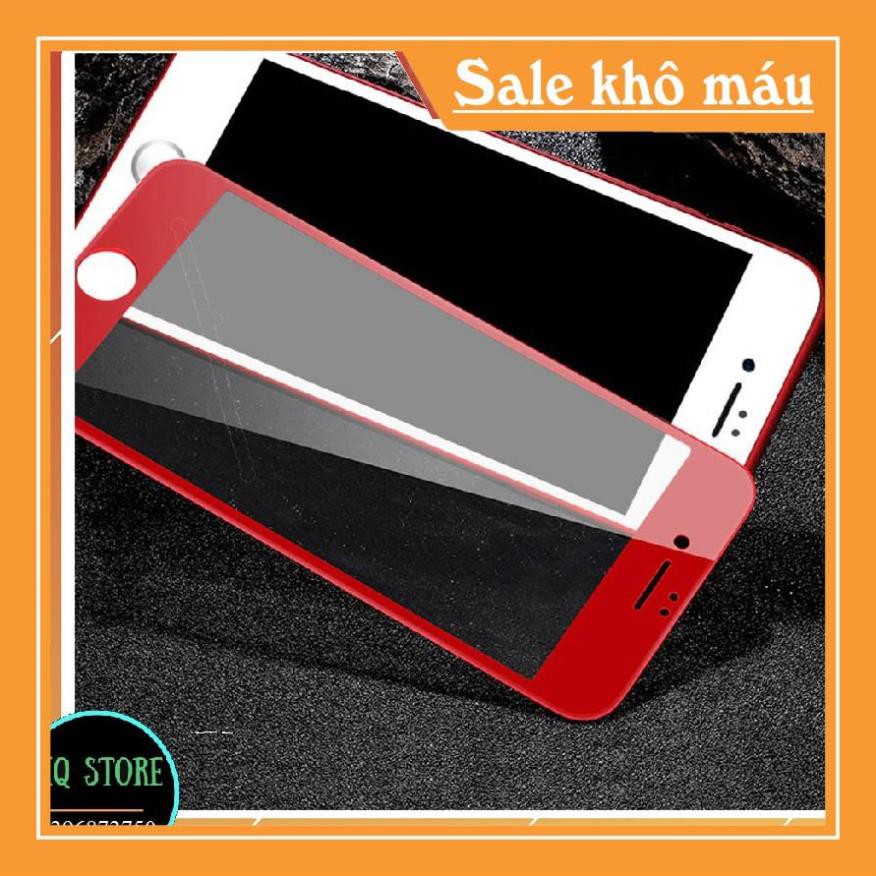 [FSHIP] Kính cường lực full màn hình 4D màu đỏ Iphone 6,6s, 6plus, 7, 8, 7plus, 8plus -rẻ