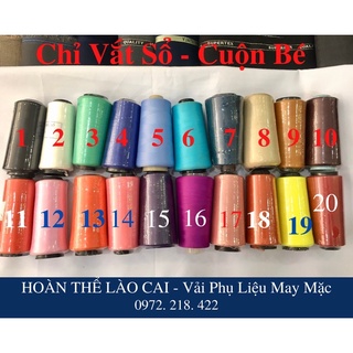 Chỉ vắt sổ 20 màu - cuộn nhỏ - sợi tơ vắt sổ