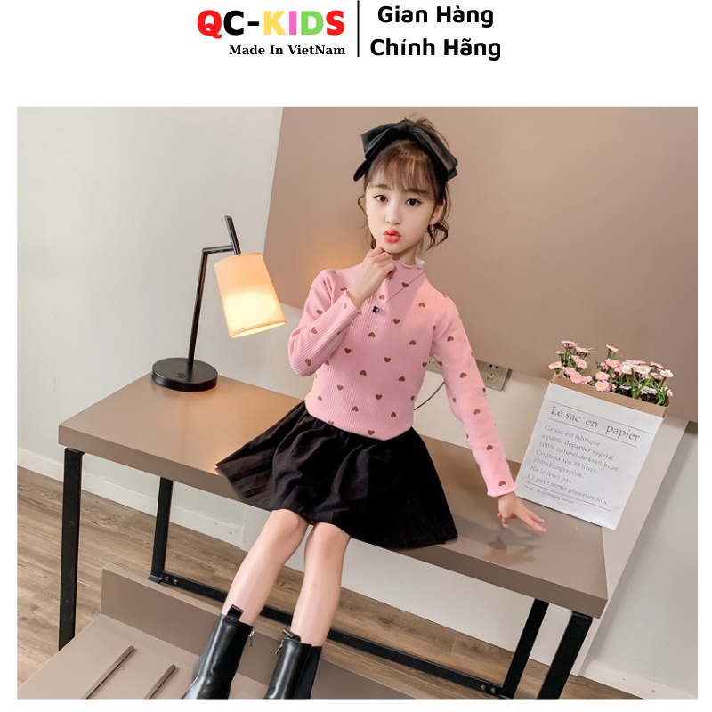 Áo len bé gái hàn quốc xuất dư 1 tuổi đến 5 tuổi QC-KIDS AL01