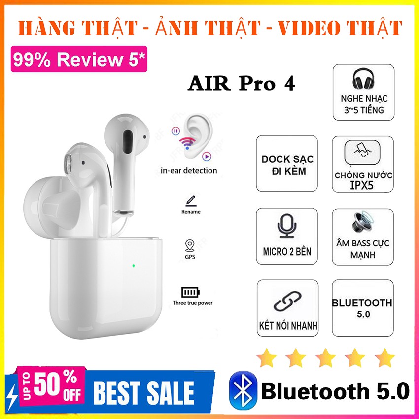 💥 Tai nghe bluetooth không dây Apro 4 💥 Cảm ứng hỗ trợ âm thanh HIFI thời lượng pin lâu tương thích ios androi 💥 | BigBuy360 - bigbuy360.vn
