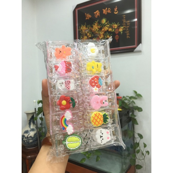 Kẹp Tóc, Kẹp Càng Cua Hình Trái Cây 5 Răng Dễ Thương
