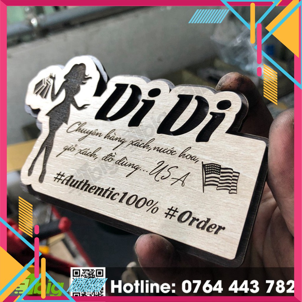 Bảng gỗ tên shop mini (đạo cụ chụp ảnh) chúng tôi thiết kế theo yêu cầu