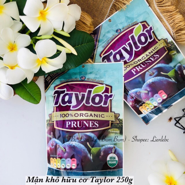 Mận khô tự nhiên - Mận khô hữu cơ 250g Taylor Mỹ