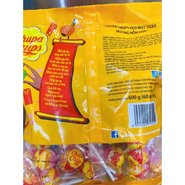 Kẹo mút Chupa Chups gói 60 que