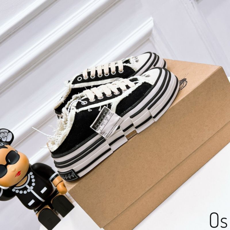 O(ẢNH THẬT) Giày Thể Thao Nam Nữ Tua Rua Vải Da Mềm Êm Fullbox Hãng Cao Cấp