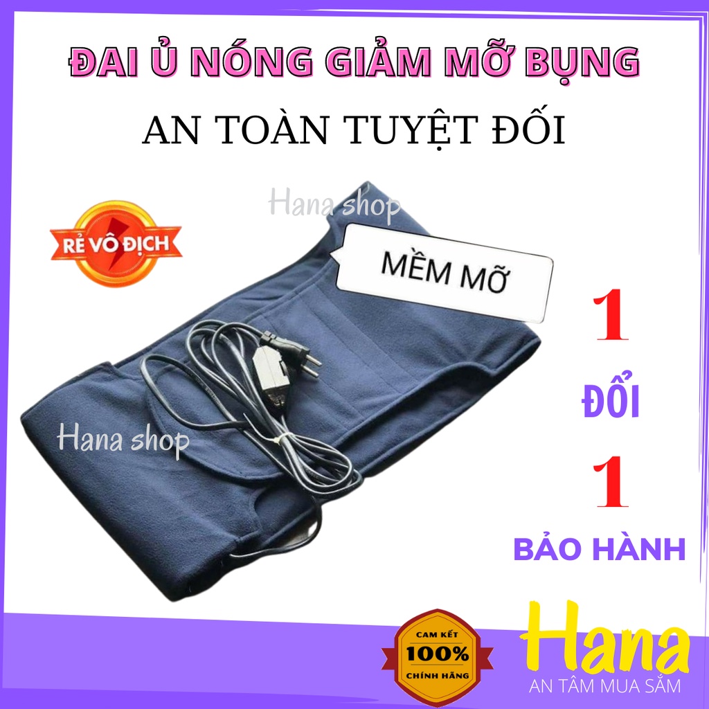 [Bảo hành 4 tháng] Đai ủ nóng quấn nóng điện giảm mỡ, có nấc chỉnh nhiệt. Hàng công ty