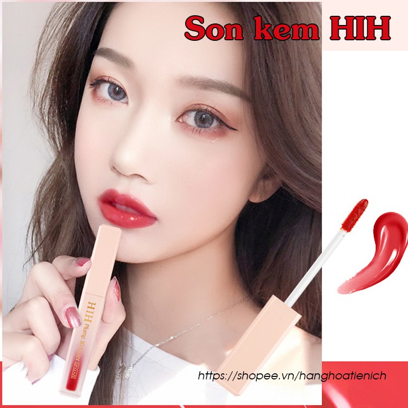 [Son kem Plump 3D luster HIH] - Son kem chính hãng siêu mịn giá rẻ - HSD 4 năm