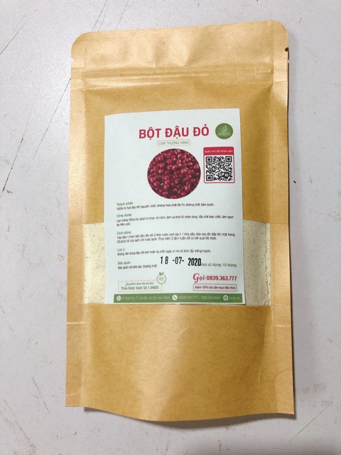 Bột đậu đỏ sấy khô 100gram loại thượng hạng hanmade từ thiên nhiên JD149