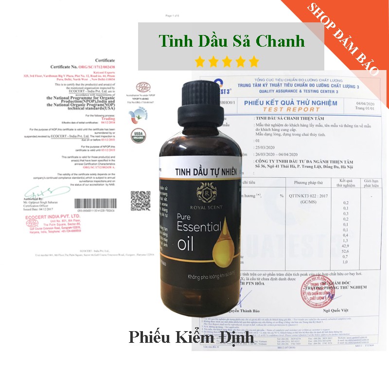 Tinh dầu 100ml Royal Scent nguyên chất có kiểm định (chọn mùi)