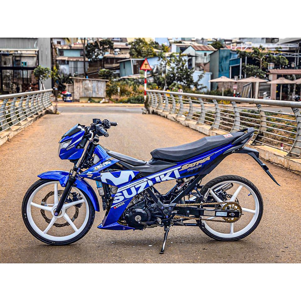 Tem rời Satria Movistar xe xanh 1