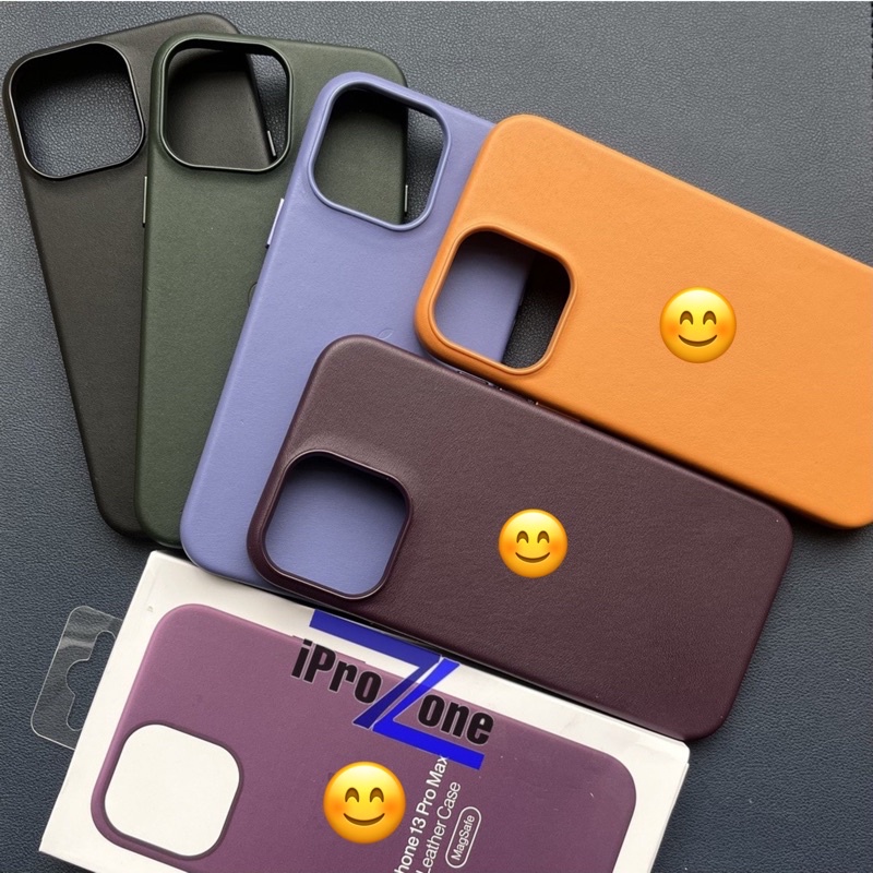 Leather Case hỗ trợ sạc không dây cho 13 , 13 Pro Max / Ốp lưng da nam châm hiển thị vòng sạc