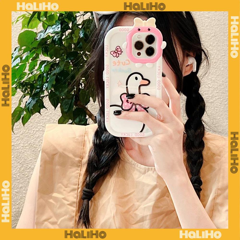iPhone Case Silicone Soft Case Clear Case Airbag Shockproof Protection Camera Smooth Feel Cartoon Duck Cute Compatible For iPhone 11 Pro Max 13 Pro Max 12 Pro Max 7Plus xr XS Max