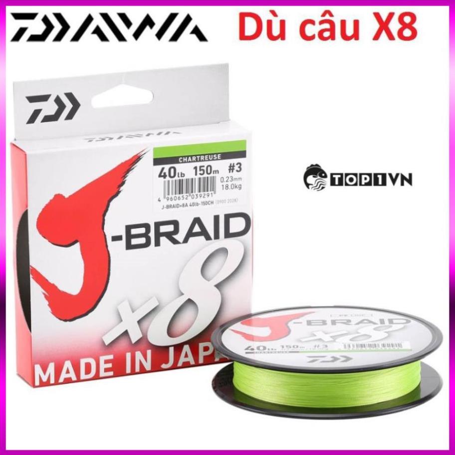 ⭐  Dù câu cá X8 Jbraid 7 màu Nhật 100m chất lượng - Top1VN