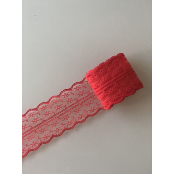 Cuộn 5 mét - Ruy băng ren mỏng size 45mm, phụ kiện handmade, phụ kiện diy