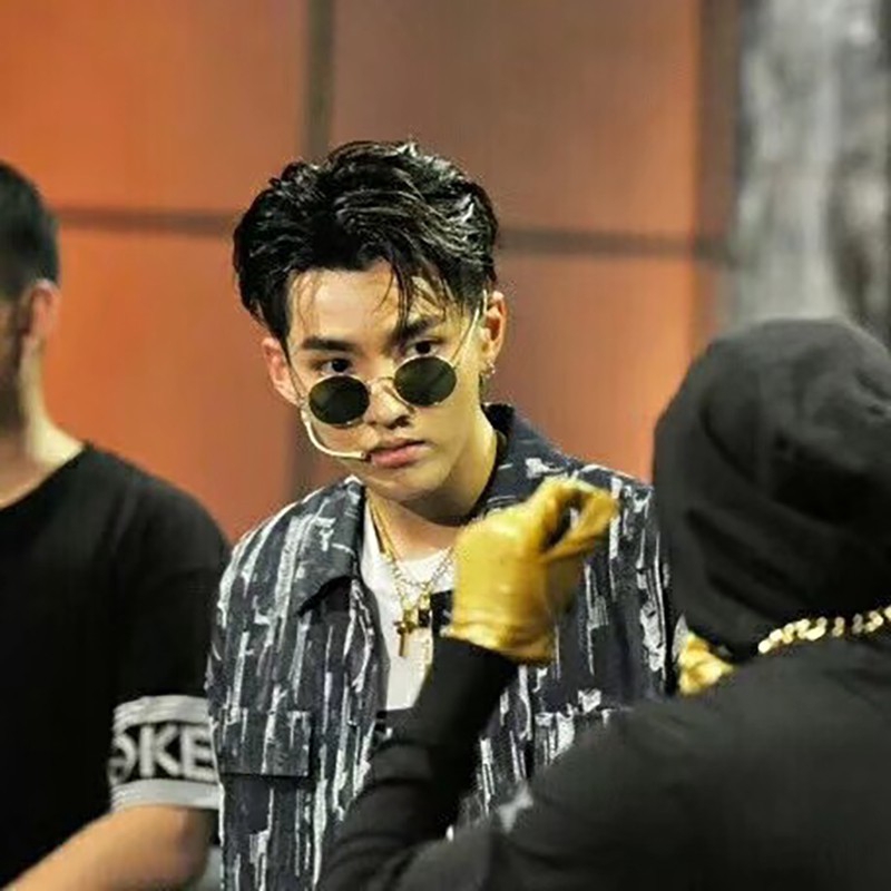 Kính mát chống UV400 khung tròn thời trang hiphop cá tính