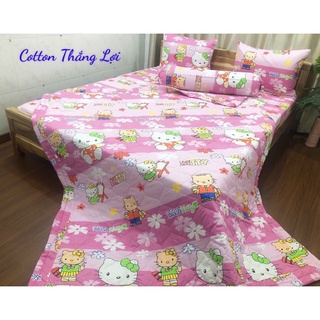 SET 5 MÓN {size drap M6x2M} VẢI COTTON THẮNG LỢI 100% CÓ LOGO CTY