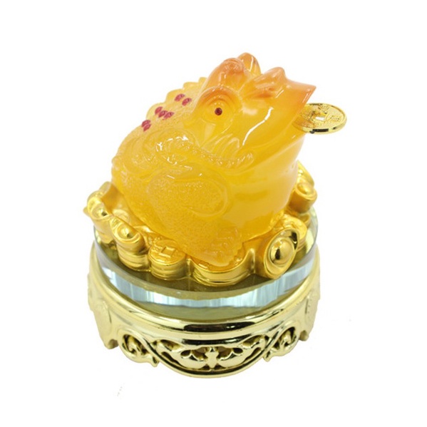Cóc thiềm thừ đế xoay 360, Cóc ngậm tiền vàng cao cấp - Đặt ban thần tài, ông địa, chiêu tài tiến bảo