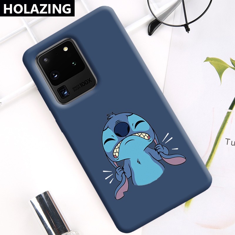 Samsung Galaxy S20 FE Samsung Note 20 Ultra 10 Plus 9 S10 Plus 5G S9 Candy Color vỏ điện thoại Phone Cases Cute Stitch Soft Silicone Cover