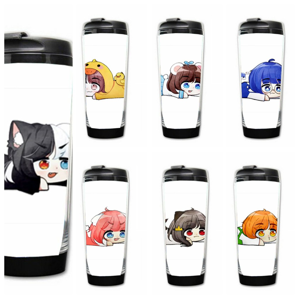 Bình nhựa đựng nước in hình HERO TEAM Simmy Phong cận Siro Mr Vịt Sammy Đào Timmy mẫu ngẫu nhiên