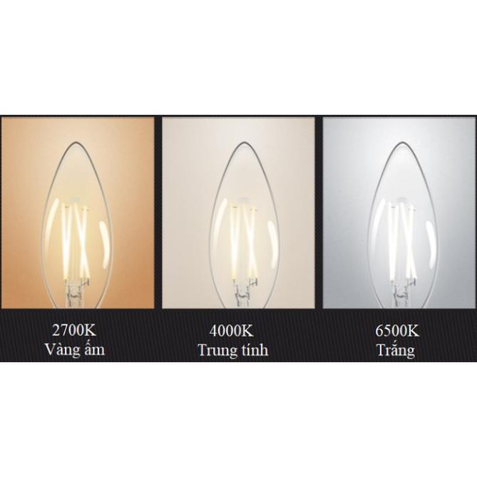 Bộ 5 bóng đèn Led Edison C35 4W hình nến đui E27
