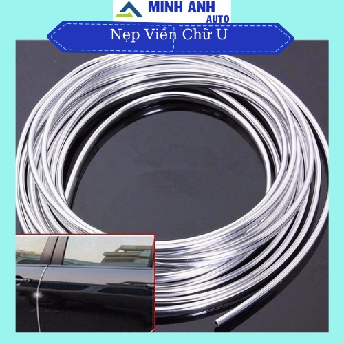 Nẹp viền chữ u mạ crom trang trí ô tô