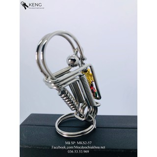 Móc đeo chìa khóa khóa tì hưu Đỏ MKS2-57