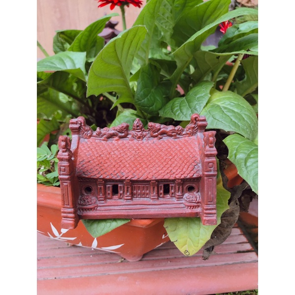 5 mẫu mô hình đình, chùa, tháp, nhà sàn... trang trí bonsai, non bộ, bể cá hàng Bát Tràng cực đẹp