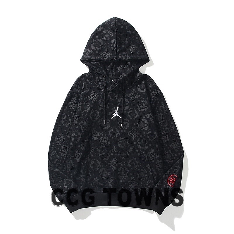 Áo Hoodie thêu logo Jordan Clot in hoạ tiết lụa