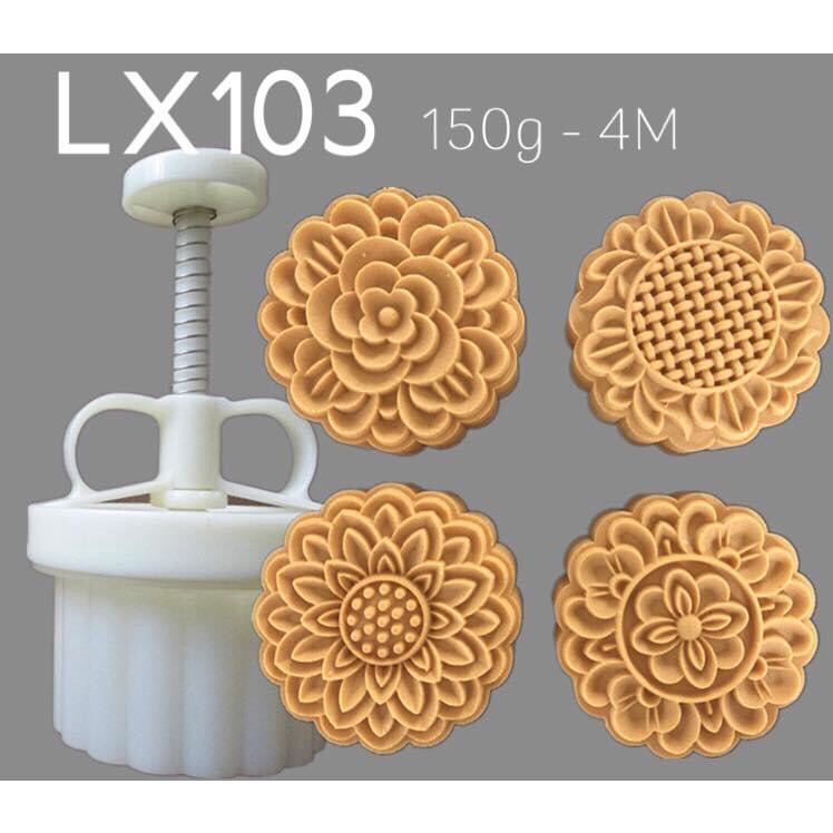 Khuôn Trung Thu lò xo 100g-150g 4 mặt sắc nét