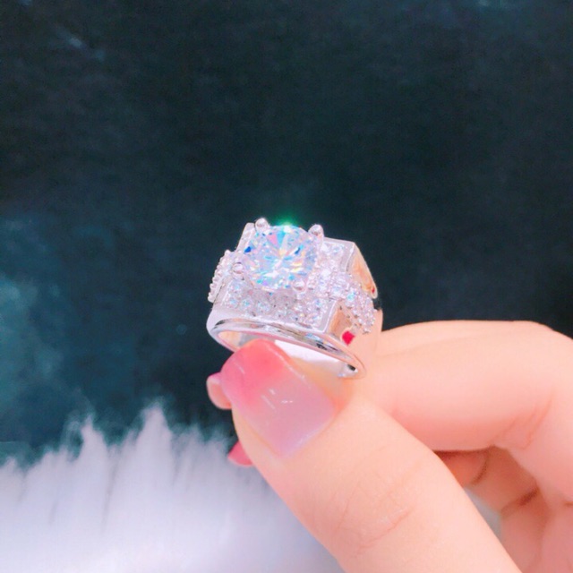 Nhẫn nam cao cấp dát bạch kim cực sang