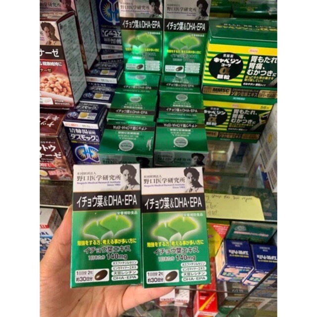 Viên uống bổ não DHA EPA Ginkgo Noguchi 60 viên Nhật Bản