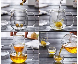 Bộ bình trà thuỷ tinh 700ml