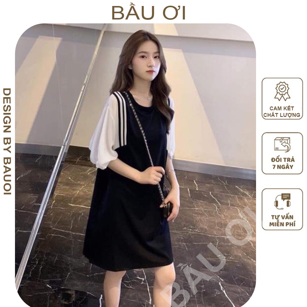 [BAUOII V103] ĐẦM BẦU THỜI TRANG THIẾ KẾ CHẤT LỤA HÀN FREE SIZE 45-70KG - VÁY BẦU CÔNG SỞ DÁNG SUÔNG TAY LỠ SIÊU XINH