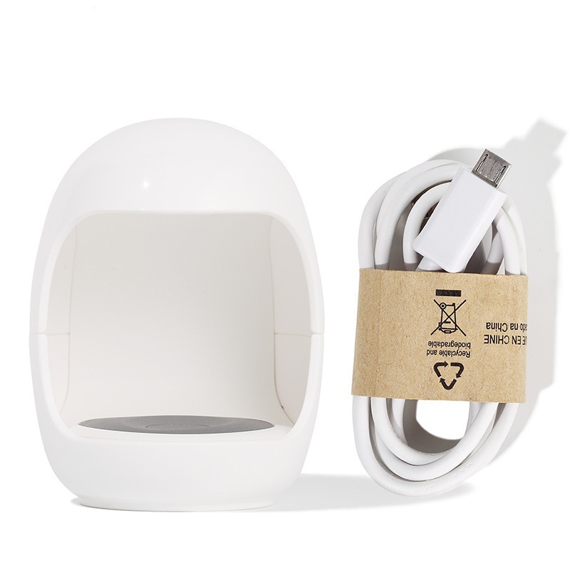 Đèn LED Hong Khô Sơn Móng Tay Gel UV 3W USB 30S Hình Quả Trứng Màu Hồng