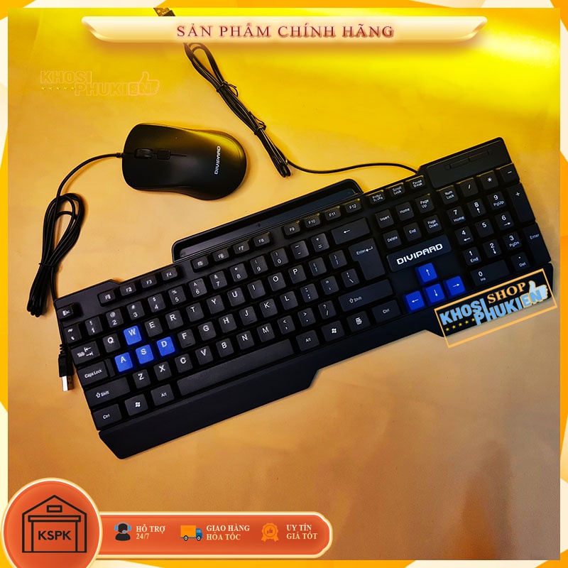 Bộ bàn phím chuột văn phòng có kê điện thoại chơi game làm việc bèn bỉ KSPK BPCH35