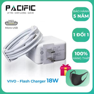 Bộ Sạc Nhanh Vivo 18W V15 128GB, S1, Y19, Y17, Y15, Y12, Y11, Y93, Y91C Cổng Micro + Tặng Khẩu Tran Vải Pacific