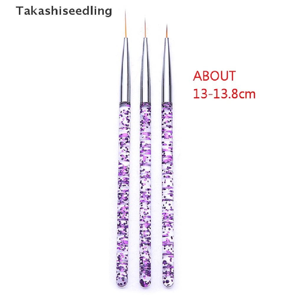 Set 3 Cọ Vẽ Trang Trí Móng Tay 7 / 9 / 11mm Tiện Dụng