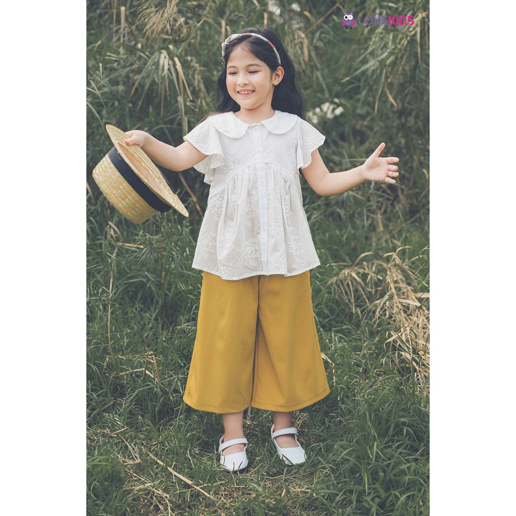 Quần culottes bé gái (vàng/đen) LKG21LP001 - Lovekids