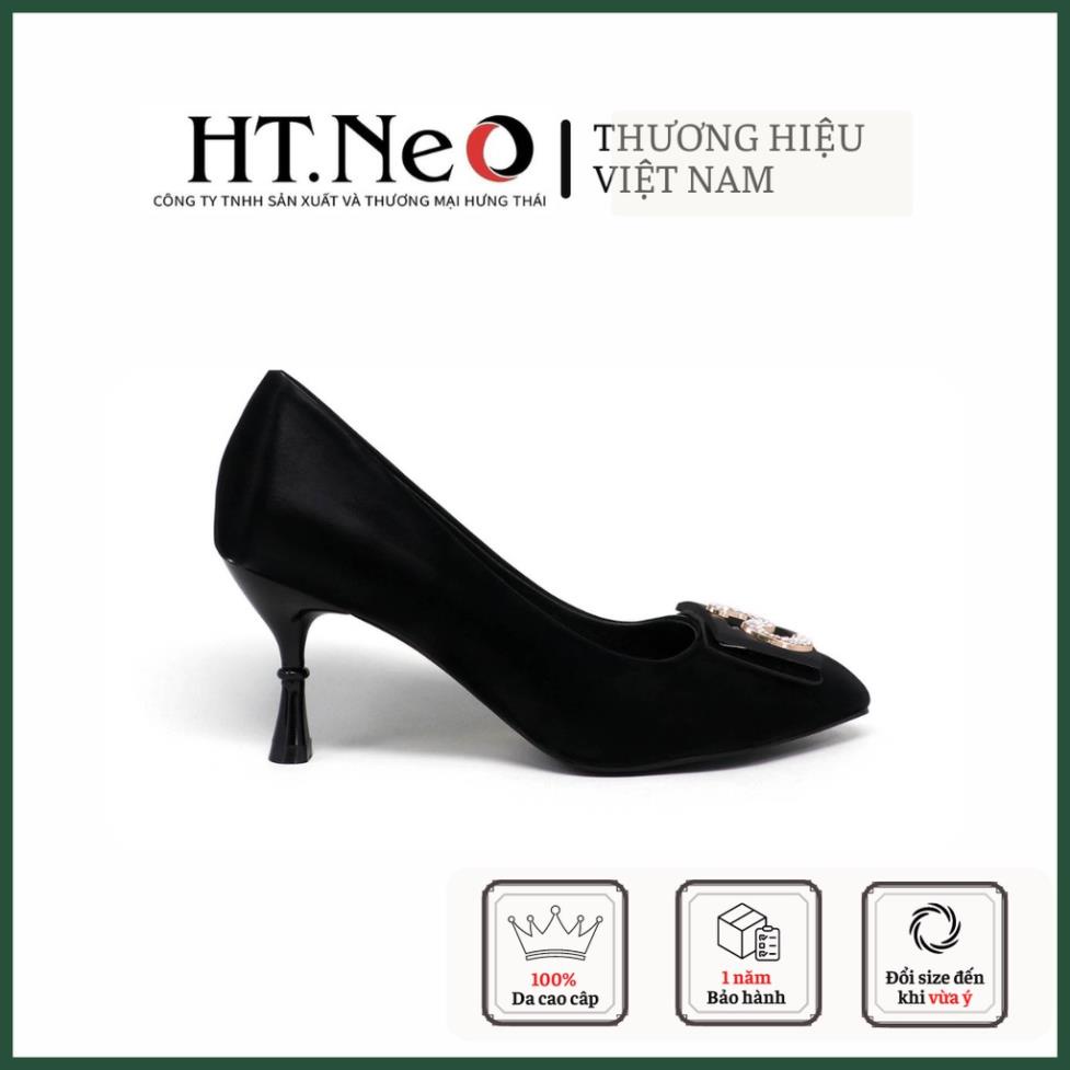 Giày công sở nữ HT.NEO da lộn trẻ chung gót trụ kiểu mới siêu xinh CS150 🎏