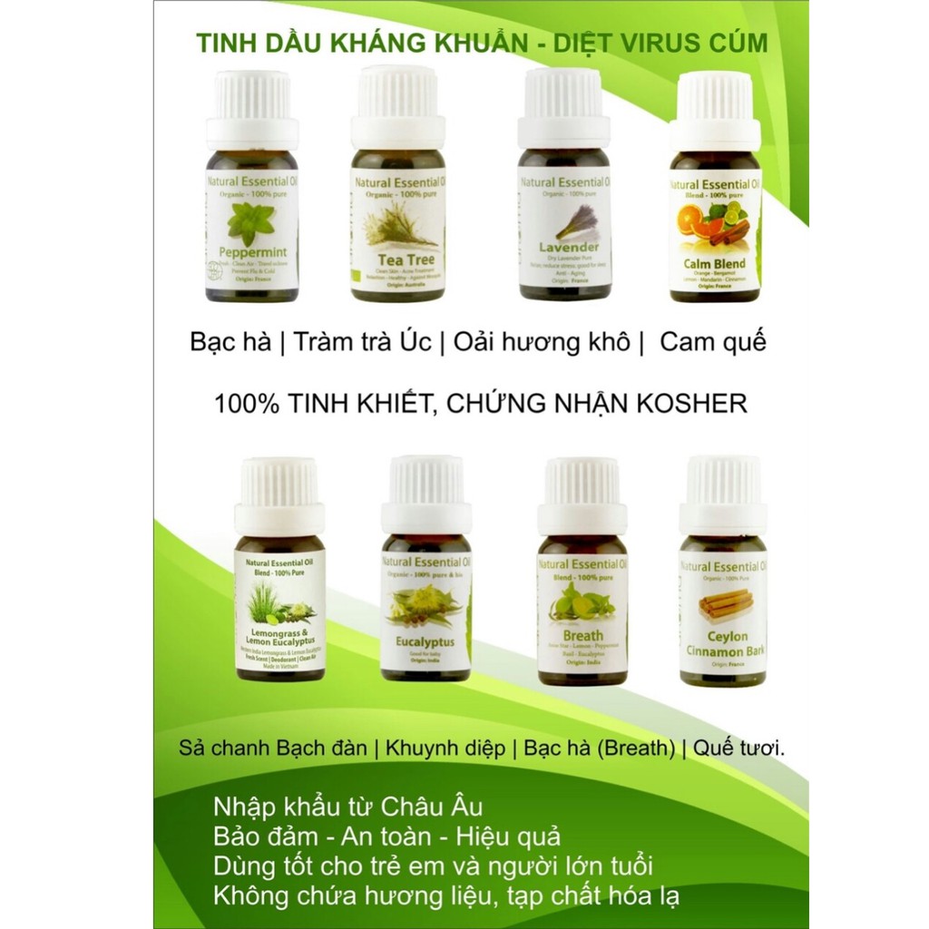 TINH DẦU XÔNG TRÀM TRÀ ÚC - TINH DẦU TEA TREE