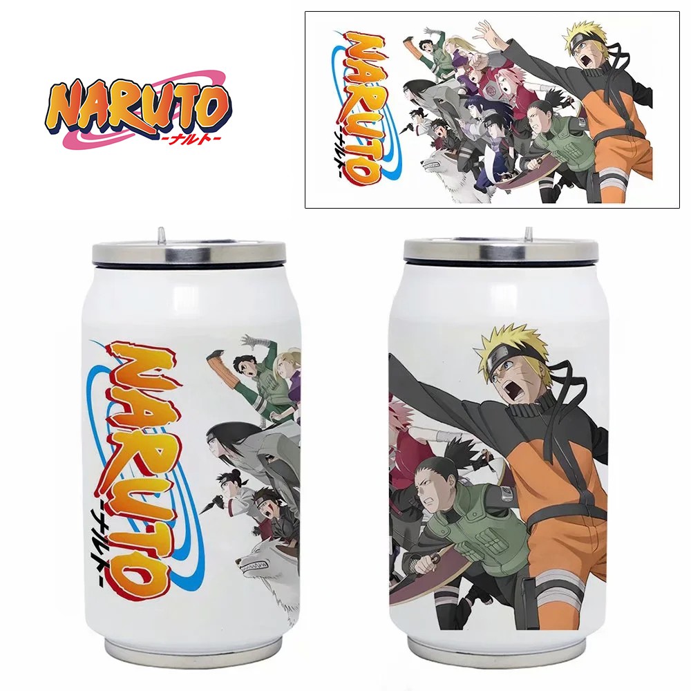 Bình giữ nhiệt Anime Naruto Kakashi Sasuke Madara Itachi hai lớp 350ml bằng thép không gỉ 304